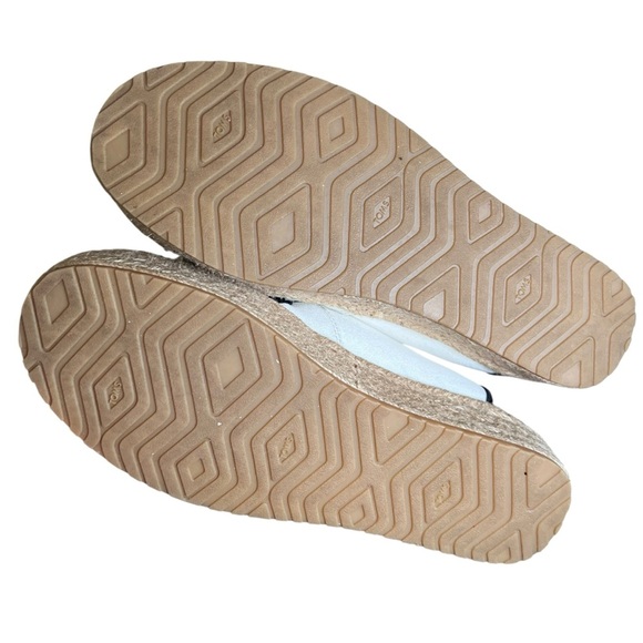 TOMS Valencia Espadrille Platform Slip-on Shoes Natural Canvas Black Womens Sz 7 - Picture 10 of 11